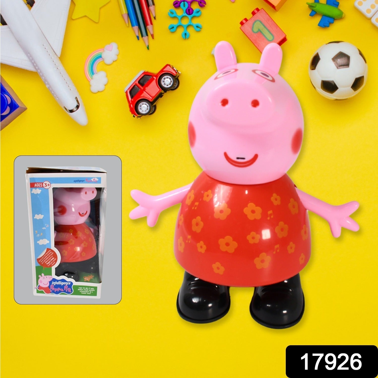 17926 Pig Children Play toy, Pretend Play Toy Fun Gift for Kids, Movable Hands, Legs Pig Pretend Play Toy Set for Kids Children with Soft Rubber Material (1 Pc / Battery Not included) 17926 Pig Children Play toy, Pretend Play Toy Fun Gift for Kids, Movable Hands, Legs Pig Pretend Play Toy Set for Kids Children with Soft Rubber Material (1 Pc / Battery Not included)